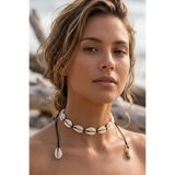 PETEK AKSESUAR DENİZ KABUĞU MİDYE CHOKER TASMA KOLYE