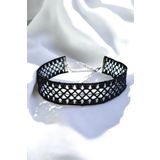 Petek Aksesuar Gotik Siyah Dantel Güpür Choker Kolye