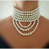 Petek Aksesuar Inci Choker Kolye