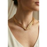 Petek Aksesuar METALİZE CHOKER ÜÇGEN TASMA KOLYE