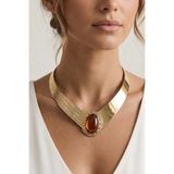 PETEK AKSESUAR METALİZE KAPŞONLU CHOKER TASMA KOLYE