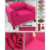 Petek Kumaş Tekli Koltuk & Berjer Koltuk Kılıfı - 100 x 130 cm - Mercan Kırmızı