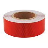 Petekli Reflektif Fosfor Şerit Bant Reflektör Kırmızı 5cm x 25 Metre