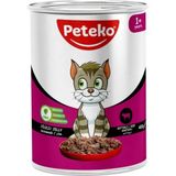 Peteko 12x400 gr Jöleli Biftekli Yetişkin Kedi Yaş Maması