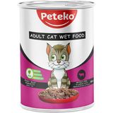 Peteko Chunk In Jelly Biftekli Yetişkin Kedi Maması Konserve 400G (1Adet) - 400GR