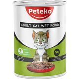 Peteko Chunk In Jelly Kuzulu Yetişkin Kedi Maması Konserve 400G (1Adet) - 400GR