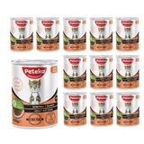 Peteko Yetişkin Kedi Somonlu ve Jöleli Konserve Mama 400 Gr x 12 adet