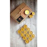 Petekoğlu (12 Adet ) Tealight Doğal Petek Balmumu Mum Ekonomik Boy (8Gr) Beeswax Candle