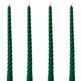 Petekoğlu (4 Adet 27.5Cm) Balmumu Mum Konik Burgulu Balmumu Şamdan Mumu Doğal Petek Balmumu Mum Dekoratif Kırılmaz Akmaz Mum Bal Mumu Beeswax Candle (Yeşil)