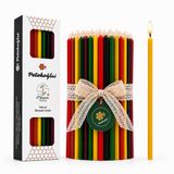 Petekoğlu 5 Renk Balmumu Mum (Beeswax Candle) 40 Adet 20 cm İnce Uzun Dilek ve Doğum Günü Mumu Doğal El Yapımı Parti Ritüel