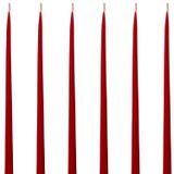 Petekoğlu (6 Adet X 35Cm) Konik Balmumu Mum Şamdan Mumu Kırmızı Doğal Petek Bal Mumu Mum Dekoratif Beeswax Candle Red