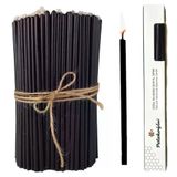 Petekoğlu Almumu Mum Dilek Mumu Doğal Petek İnce Uzun Parti Nişan Düğün Ritüel Doğum Günü Mum 15 Adet Beeswax Candle (Siyah) [Enerji Sınıfı A+++]