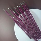 Petekoğlu Balmumu Mum (10 Adet Bordo) 24Cm Burgulu Dilek Mumu Doğal Petek İnce Uzun Parti Nişan Ritüel Parti Kutlama Mumu Beeswax Candle Yogo (Bordo)