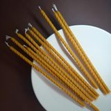 Petekoğlu Balmumu Mum (10 Adet Sarı) 24Cm Burgulu Dilek Mumu Doğal Petek İnce Uzun Parti Nişan Ritüel Parti Kutlama Mumu Beeswax Candle Yogo (Sarı)