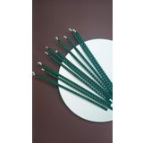Petekoğlu Balmumu Mum (10 Adet Yeşil) 24Cm Burgulu Dilek Mumu Doğal Petek İnce Uzun Parti Nişan Ritüel Parti Kutlama Mumu Beeswax Candle Yogo (Yeşil)