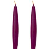 Petekoğlu Balmumu Mum (2 Adet) Şamdan Mumu Mermi Formunda Masa Mumu 22 Cm Bees wax (Bordo)