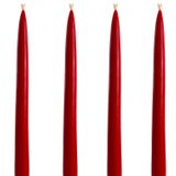 Petekoğlu Balmumu Mum 4 Adet Standart Şamdan Mumu 25Cm Boy 2Cm Kalınlık Kırmızı Dekoratif Mum Beeswax Candle Mum Bal Mumu