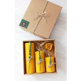 Petekoğlu Dekoratif Doğal Petek Balmumu Mum Gonca Güllü Set Bal Mumu mum Hediyelik Beeswax