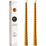 Petekoğlu Sarı (2 Adet 27.5cm) Balmumu Mum Konik Burgulu Balmumu Şamdan Mumu Doğal Petek Balmumu - Çok Renkli - 1