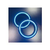 Peteksiz Buzmavi Neon Işıklı 20CM Midrange ve Hoparlör Kapağı 1takım 2ADET Hoparlörünüz Görünür