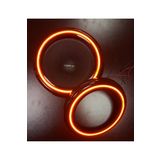 Peteksiz Turuncu Neon Işıklı 20CM Midrange ve Hoparlör Kapağı 1takım 2ADET Hoparlörünüz Görünür