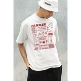 Peter Parker 2001 Spider-Man Baskılı Unisex Oversize Marveel Tişört - XS - Beyaz