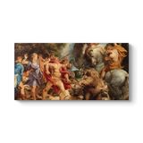 Peter Paul Rubens - Calydonian Yaban Domuzu Avı Tablosu 100 x 50