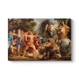 Peter Paul Rubens - Calydonian Yaban Domuzu Avı Tablosu 75 x 50