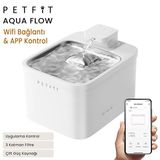 Petfit Aqua Flow 4 L Çelik Hazne Wi-Fi Bataryalı Akıllı Otomatik Kedi Köpek Su Pınarı Su Çeşmesi Su Şelalesi UV