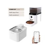 Petfit Aqua Flow Wifi Akıllı Bataryalı Otomatik Kedi Köpek Su Pınarı Çeşmesi Şelalesi+Petfit Autodine x 5l Wi-Fi Kameralı Akıllı Otomatik Mama Kabı Besleme Ünitesi Bundle - Beyaz
