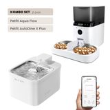 Petfit Aqua Flow WiFi Akıllı Bataryalı Otomatik Kedi Köpek Su Pınarı Çeşmesi Şelalesi+Petfit AutoDine X Plus 5L Wi-Fi Kameralı Akıllı Otomatik Mama Kabı Besleme Ünitesi Bundle
