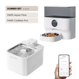 Petfit Aqua Flow WiFi Akıllı Bataryalı Otomatik Kedi Köpek Su Pınarı Çeşmesi Şelalesi+Petfit CatMax Pro 5L Wi-Fi Kameralı Akıllı Otomatik Mama Kabı Besleme Ünitesi Bundle