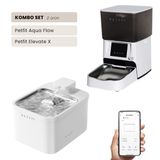 Petfit Aqua Flow WiFi Akıllı Bataryalı Otomatik Kedi Köpek Su Pınarı Çeşmesi Şelalesi+Petfit Elevate X 4L Wi-Fi Akıllı Otomatik Mama Kabı Besleme Ünitesi Bundle