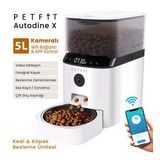 Petfit AutoDine X 5L Wi-Fi Kameralı Akıllı Otomatik Kedi Köpek Mama Kabı Besleme Ünitesi (Sesli Komut+Çelik Kase+APP Kontrol)