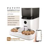 Petfit Autodine x Plus 5l Wi-Fi Kameralı Çift Kase Akıllı Otomatik Kedi Köpek Mama Kabı Besleme Ünitesi (Sesli Komut+Çelik Kase+App Kontrol) - Beyaz