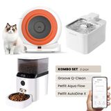 Petfit Groove Q-Clean Akıllı Otomatik Kedi Tuvaleti+ Aqua Flow Akıllı Su Pınarı+ Autodine X Mama Kabı