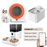 Petfit Groove Q-Clean Akıllı Otomatik Kedi Tuvaleti+ Aqua Flow Akıllı Su Pınarı+ Autodinex Plus Mama Kabı