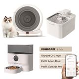 Petfit Groove Q-Clean Akıllı Otomatik Kedi Tuvaleti Gri+ Aqua Flow Akıllı Su Pınarı+ Catmax Pro Mama Kabı