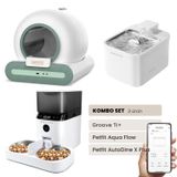 Petfit Groove Ti+ Akıllı Otomatik Kedi Tuvaleti+ Aqua Flow Akıllı Su Pınarı+ Autodine X Plus Mama Kabı