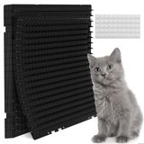 Petfolio 12'li Paket Siyah Kedi Spike Mat - 16" x 13" Kediler için Scat Mat 1" Spike ile İç ve Dış Mekan Kedi Kovucu Yabani Kediler ve Köpekleri Caydırmak İçin Mükemmel Bir Evcil Hayvan Caydırıcıdır