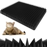 Petfolio 12'li Paket Yükseltilmiş Kedi Kovucu Mat - 40,64 cm x 33 cm Kediler İçin Düzensiz Sivri Uçlara Sahip Scat Matı, Kedi Kovucu İç ve Dış Mekanda Kedileri, Köpekleri ve Küçük Hayvanları Caydırmak