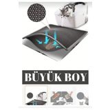 Petgross Büyük Boy Kedi Tuvaleti Önü Elekli Gri Kedi Kumu Paspası