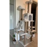 pethomealpi HAMAKLI YUVALI URTRA LÜKS KEDİ TIRMALAMA EVİ VE OYUN PLATFORMU