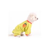 Peti Tailor Köpek Kıyafeti Pet Shop Polar Tulum Benetton Fıstık Turuncu Ribanalı
