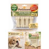 Petimore 7 cm Pres Kemik Köpek Çiğneme Kemiği 8’li Paket %100 Doğal Sığır Derisi |