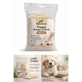Petimore Puppy Burgu Çubuk 160 Adet – %100 Doğal Sığır Derisi, Yavru Köpekler İçin Çiğneme Ödül
