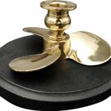 Petinka Masa Üstü Pirinç Döküm Pervane Kaideli Mumluk