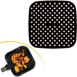 Petinka Petinka® Renkli Isıya Dayanıklı Yıkanılabilir Silikon Fırın ve Airfryer Kare Pişirme Matı 21,5 cm