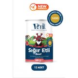 Petipure Sığır Etli Yaş Konserve Yavru Köpek Maması, Jöle İçinde Parça Etli, 400 Gr X 12 Adet