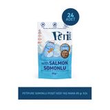Petipure Somonlu Yaş Kedi Maması 85 gr x 24 Adet – Jöle İçinde Parça Etli - Yetişkin Kedi